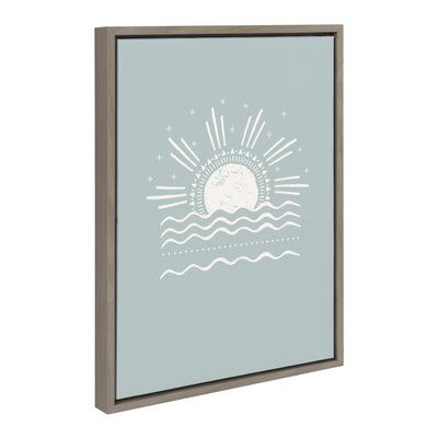 Sylvie Sun Beach Tropical Surf Framed Canvas by The Creative Bunch by kateandlaurel - product image 2 for Resin Society