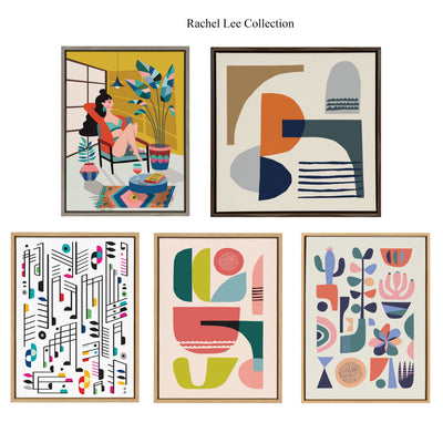 Sylvie Mid Century 5 Framed Canvas by kateandlaurel - product image 14 for Resin Society