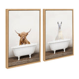 Sylvie Highland Cow Rustic Bubble Bath and Llama Rustic Bubble Bath by kateandlaurel - main product image for Resin Society