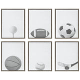 Sylvie Golf Ball Portrait Framed Canvas, Gray 18x24 by kateandlaurel - product image 6 for Resin Society