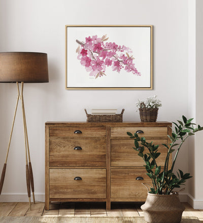 Sylvie Cherry Blossom Framed Canvas by kateandlaurel - product image 8 for Resin Society