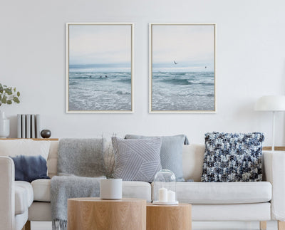 Sylvie Ocean Swim Left and Right Framed Canvas by Stephanie Klatt