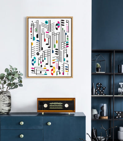 Sylvie Music Notes Framed Canvas by kateandlaurel - product image 8 for Resin Society