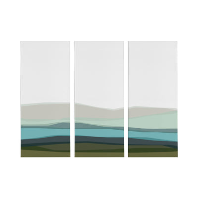 Abstract Blue Lake and Mountains Canvas Art Set by kateandlaurel - product image 2 for Resin Society