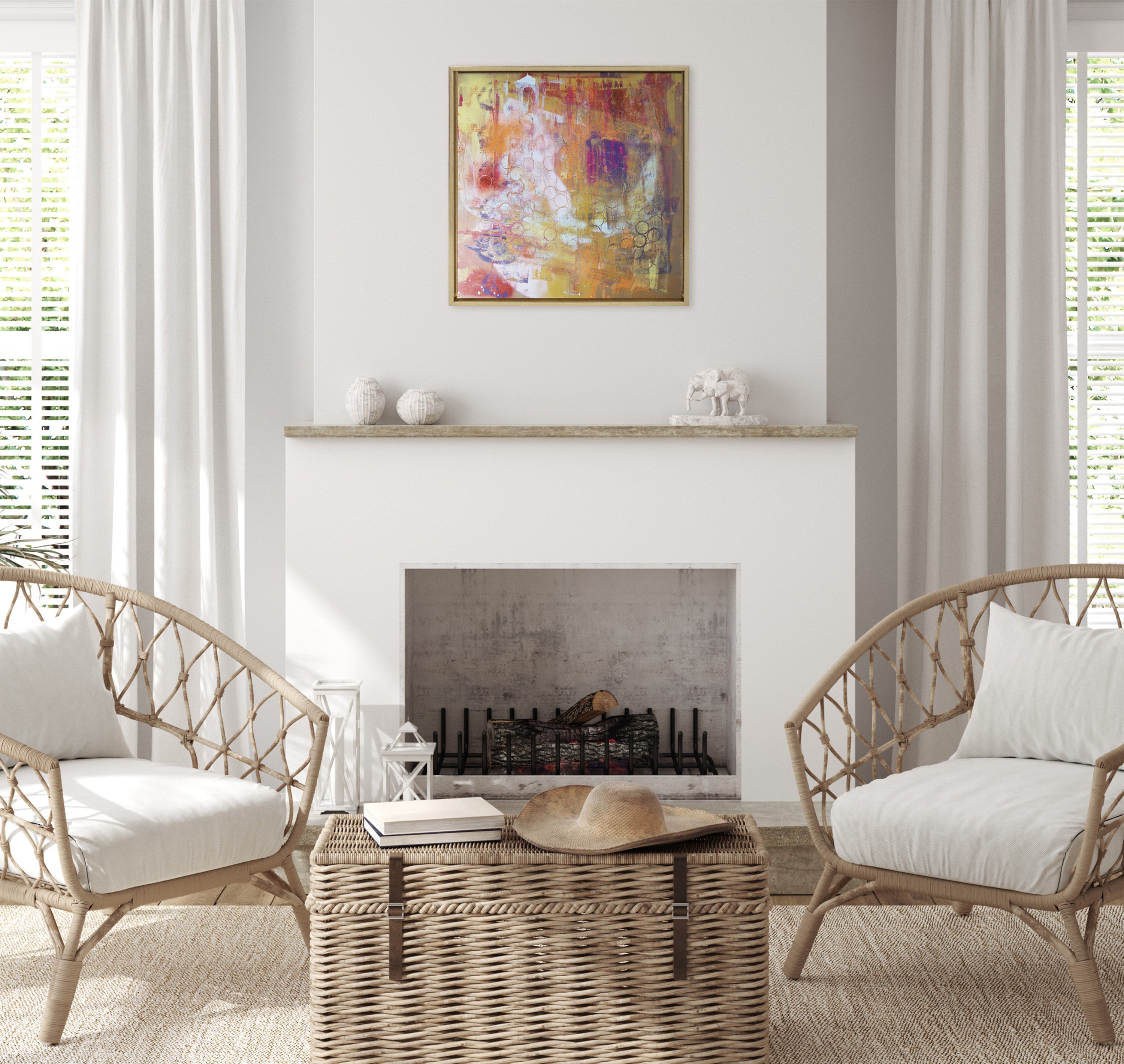 Sylvie Changes Framed Canvas by kateandlaurel - product image 5 for Resin Society