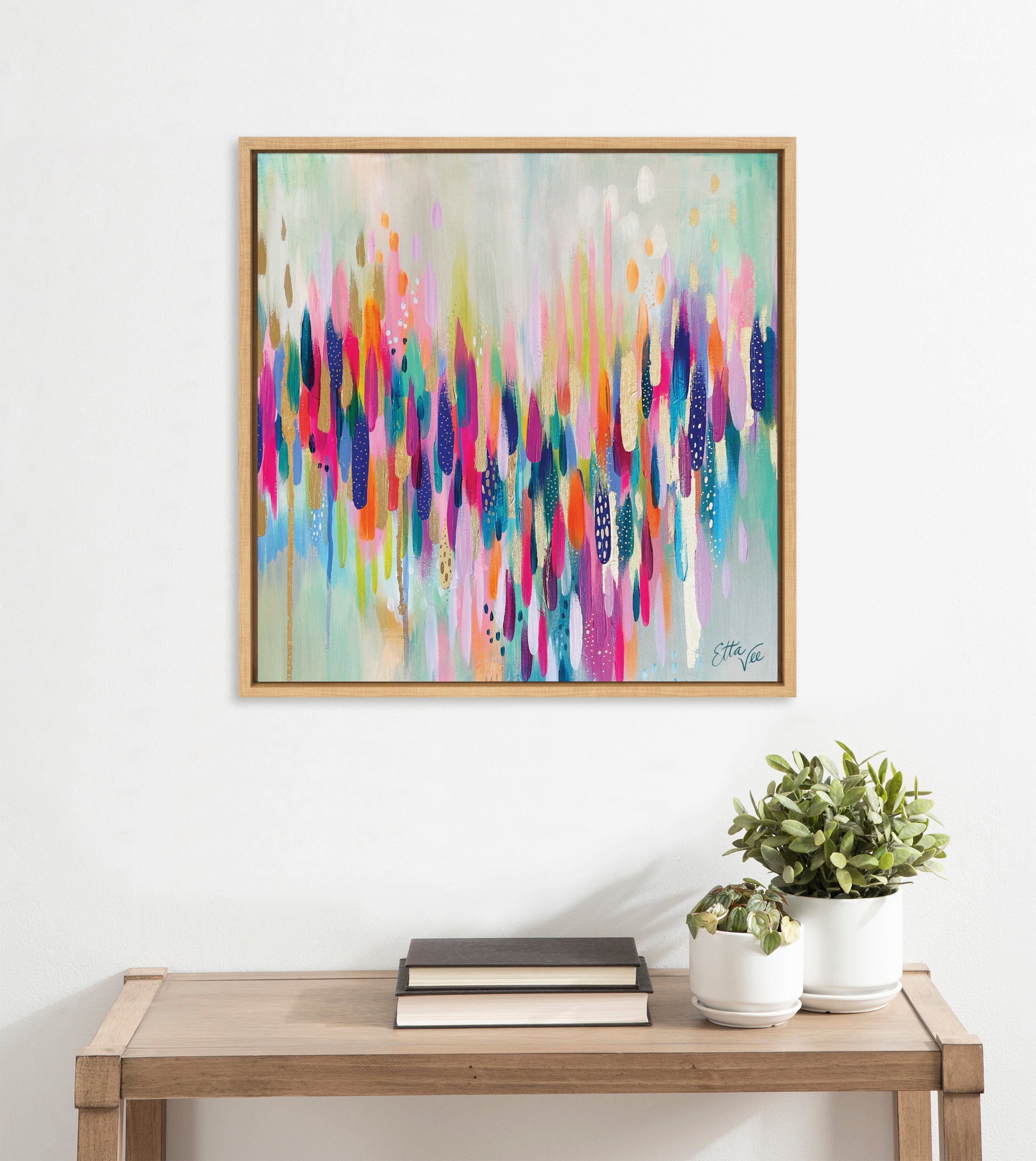 Sylvie Brushstroke 154 Framed Canvas by Jessi Raulet of Ettavee