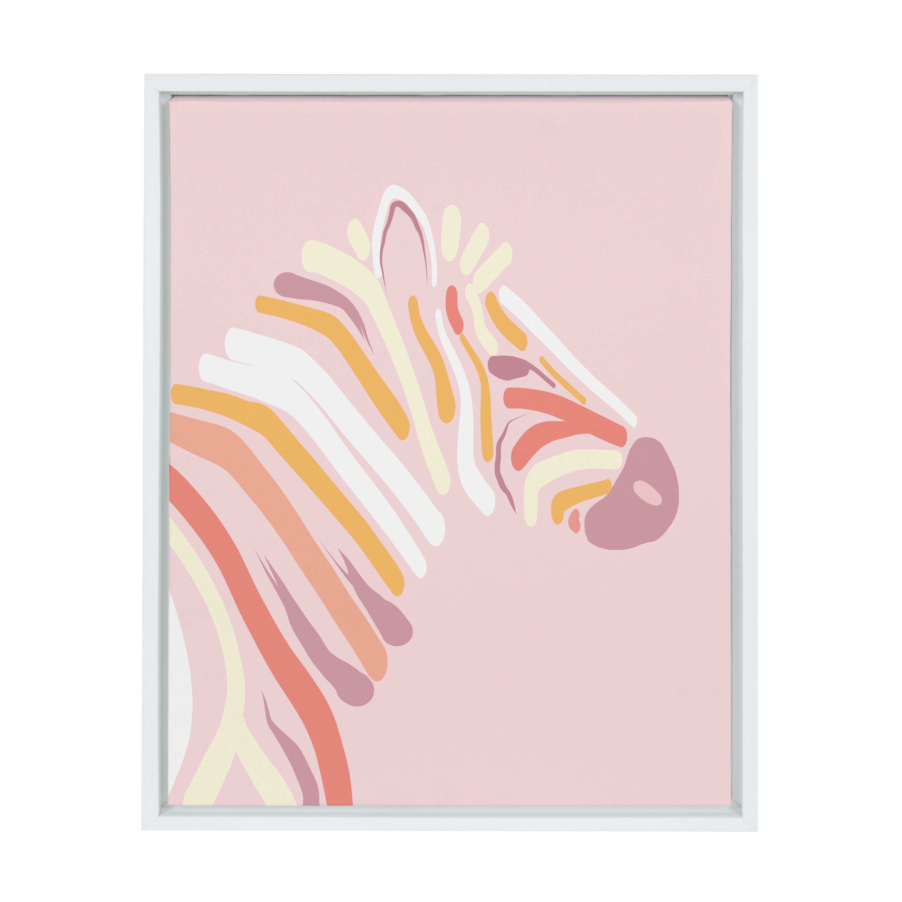 Sylvie Pink Zebra Framed Canvas by kateandlaurel - product image 8 for Resin Society