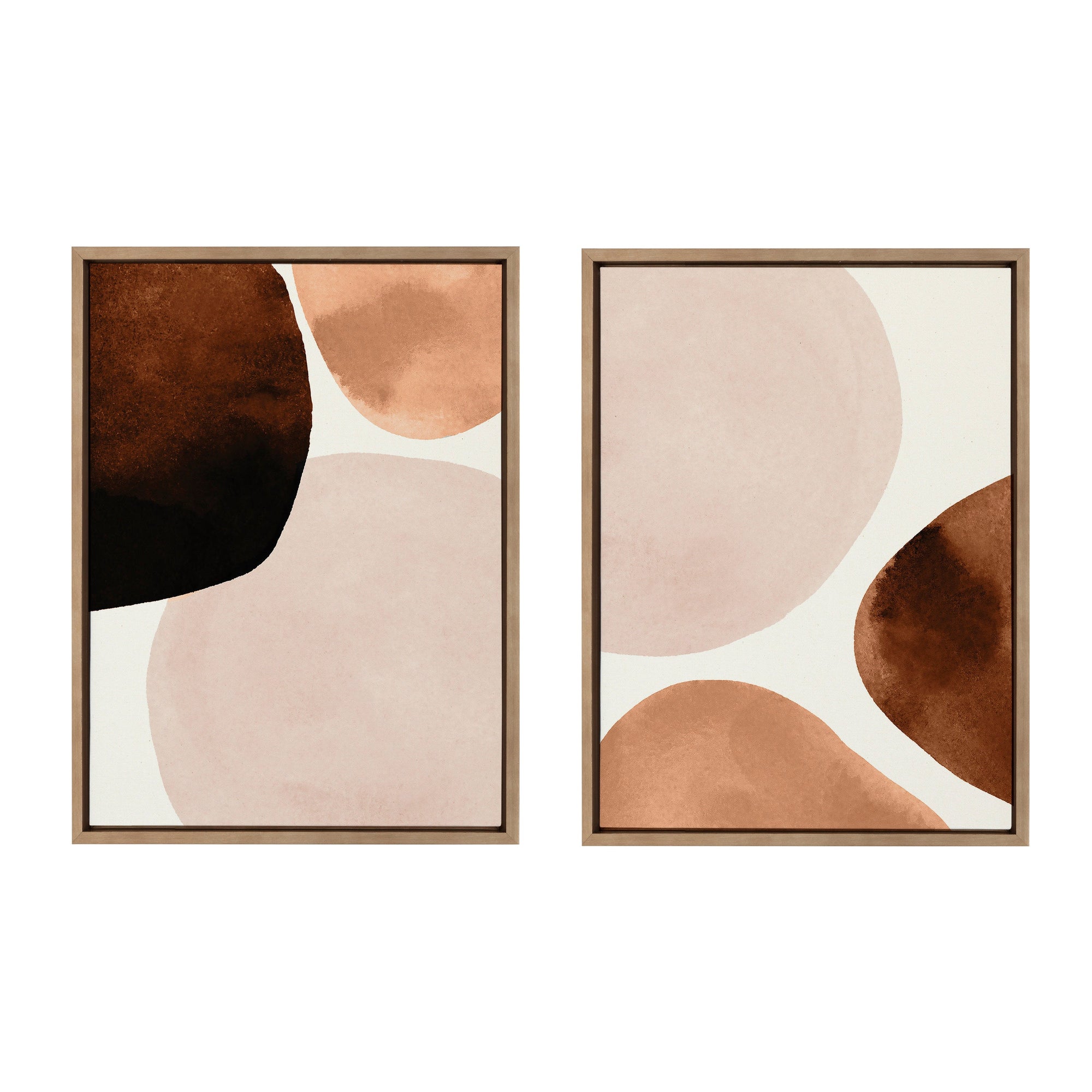 Sylvie Shapes I and II Framed Canvas Set by kateandlaurel - main product image for Resin Society