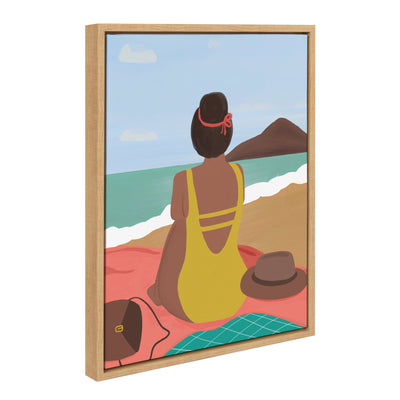 Sylvie Beach Solo Framed Canvas by kateandlaurel - product image 2 for Resin Society