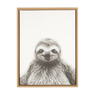 Sylvie Sloth Framed Canvas by Simon Te Tai by kateandlaurel - product image 11 for Resin Society