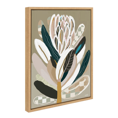 Sylvie Sage Protea Framed Canvas by Inkheart Designs