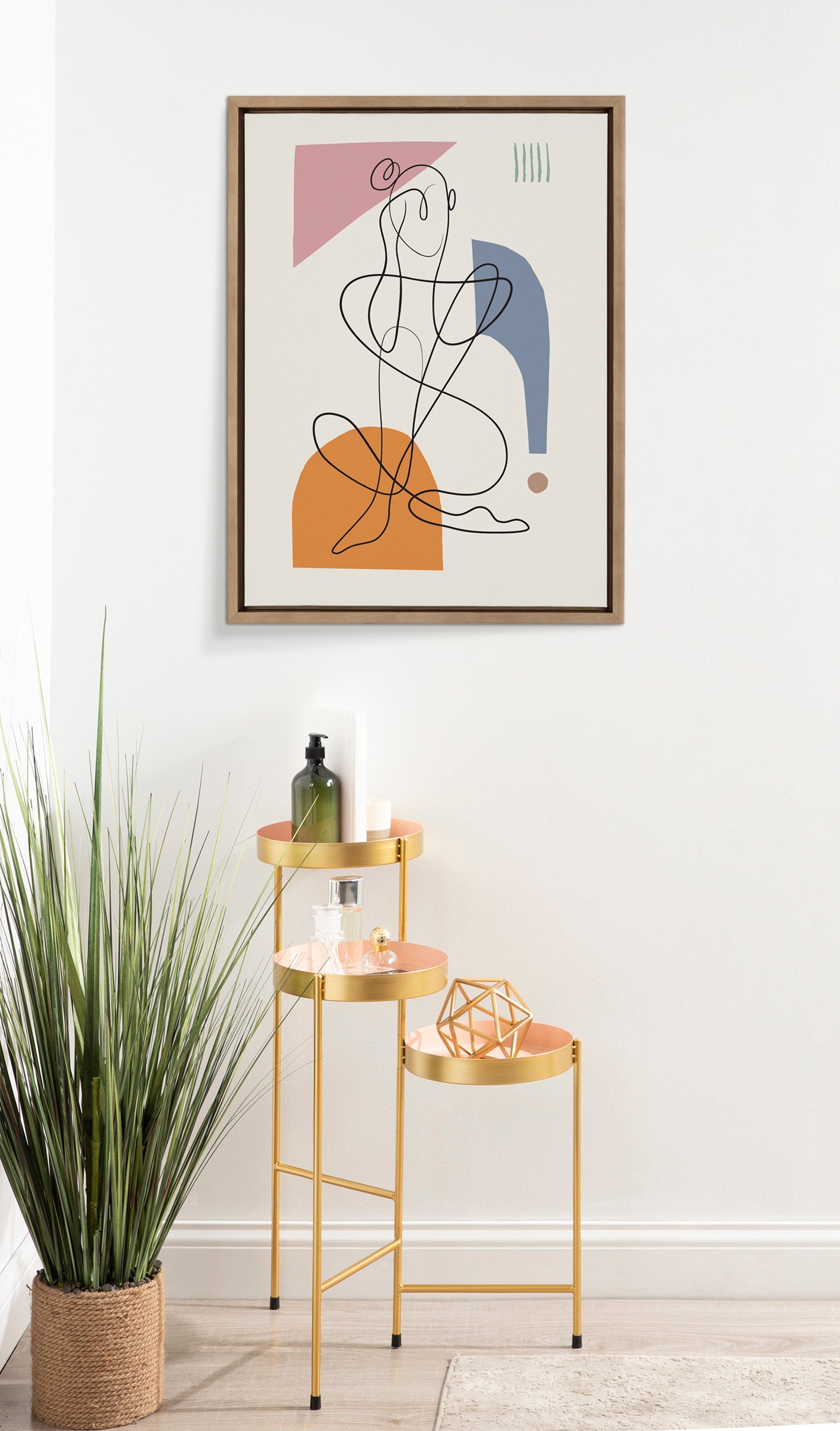 Sylvie Thinking of You Framed Canvas by kateandlaurel - product image 4 for Resin Society