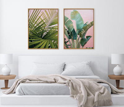 Sylvie Tropic Pink Framed Canvas by Alicia Bock