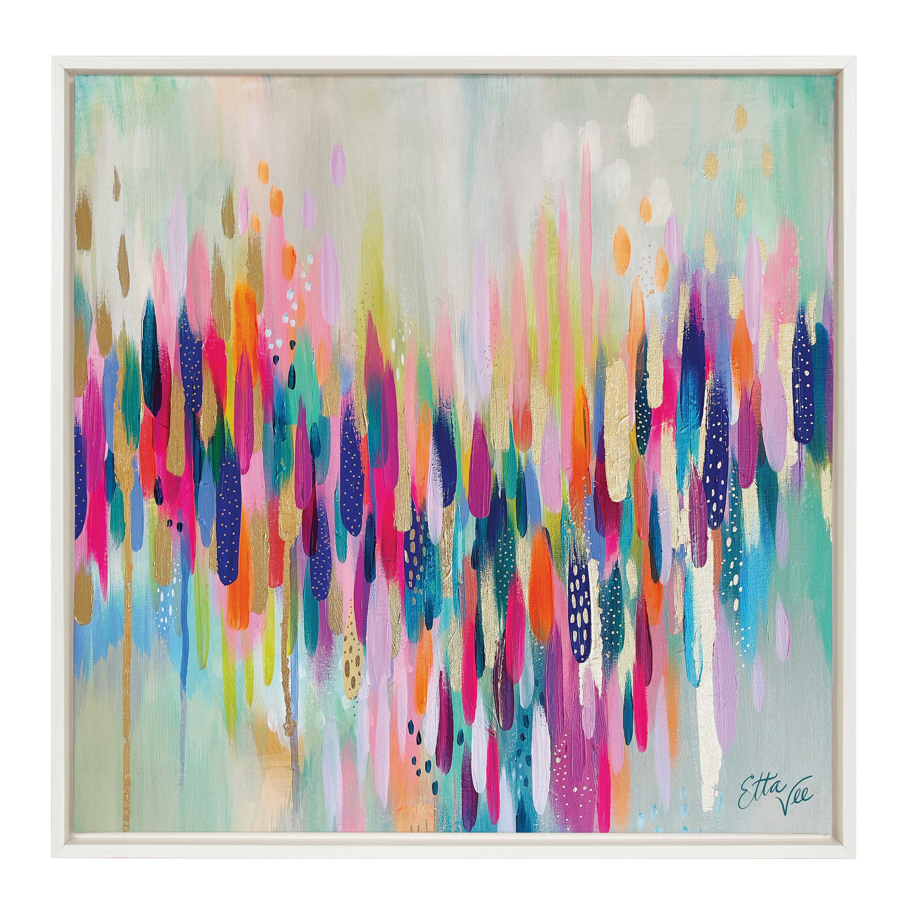 Sylvie Brushstroke 154 Framed Canvas by Jessi Raulet of Ettavee