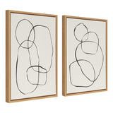 Sylvie Going in Circles Framed Textured Canvas Set
