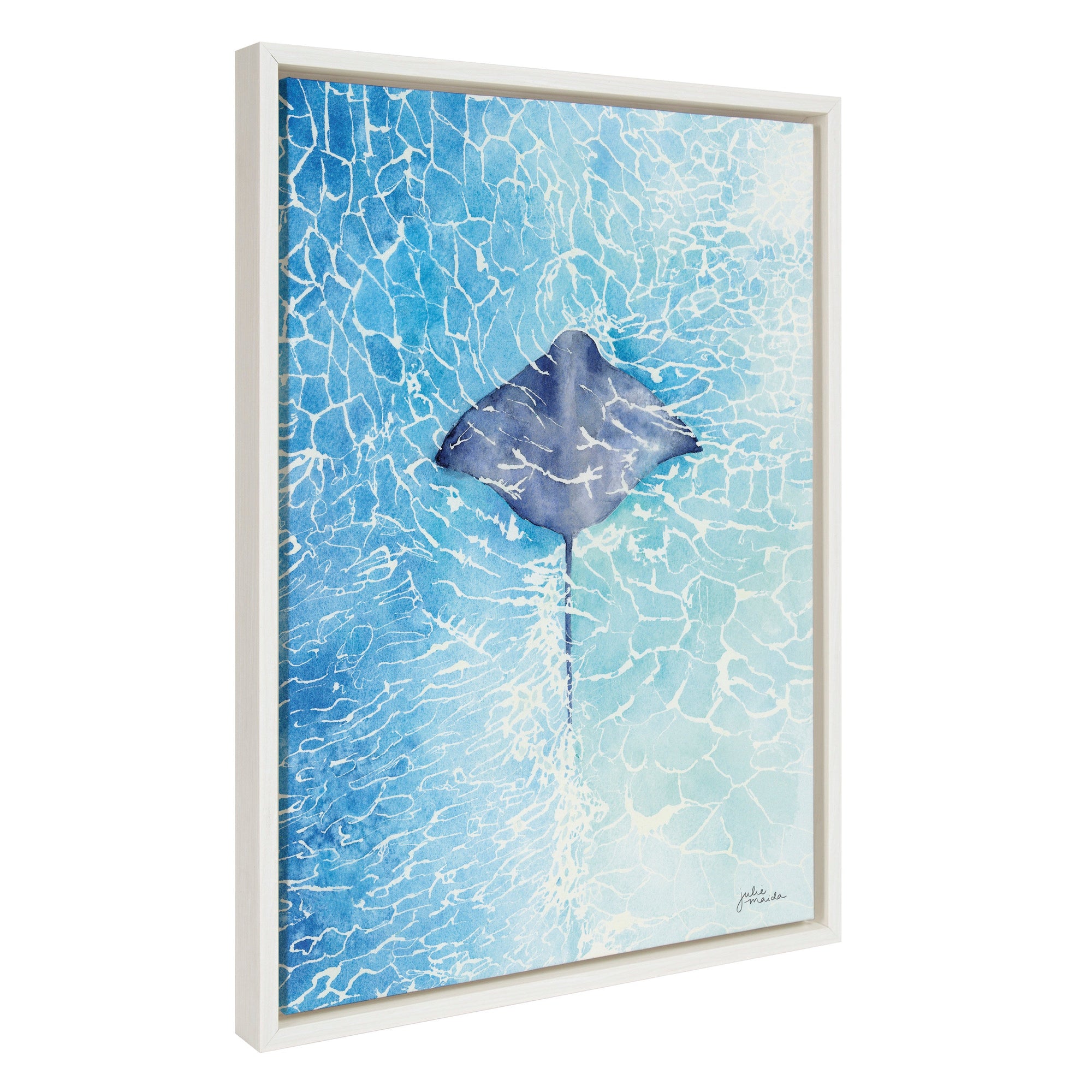 Sylvie Stingray Framed Canvas by kateandlaurel - main product image for Resin Society