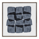 Sylvie Navy Block Abstract Framed Canvas by kateandlaurel - product image 8 for Resin Society