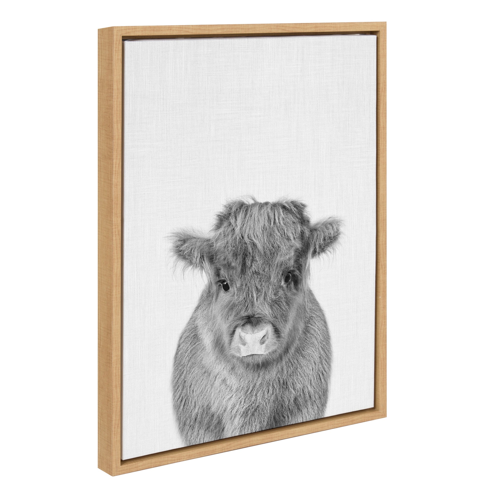 Sylvie Calf 4 Framed Canvas by Simon Te of Tai Prints
