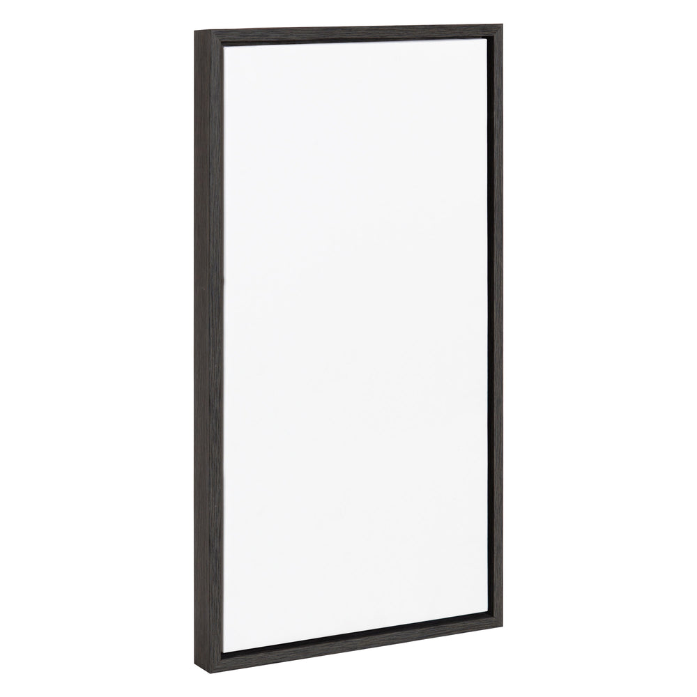 Sylvie Blank Framed Canvas in a room setting, showing modern sleek frame with woodgrain texture
