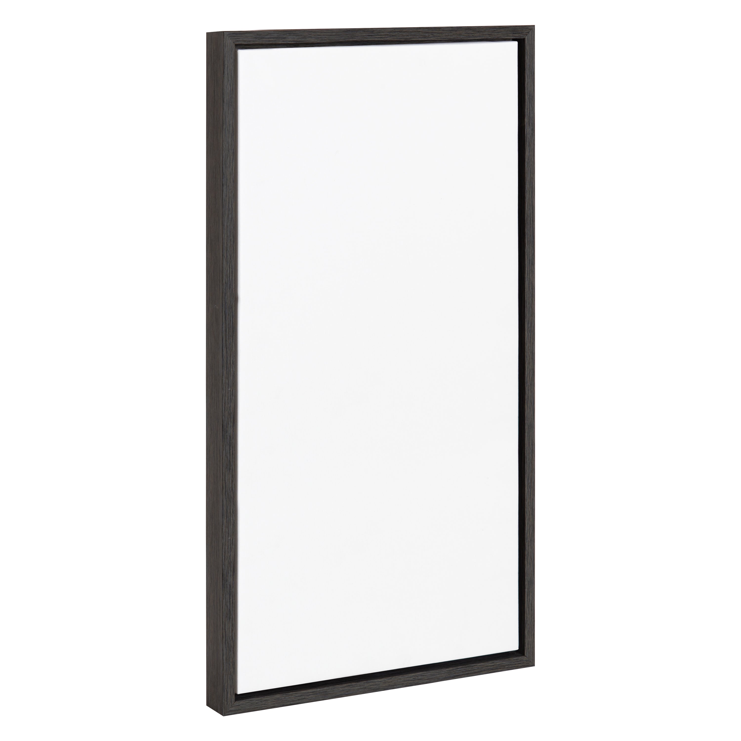 Sylvie Blank Framed Canvas in a room setting, showing modern sleek frame with woodgrain texture