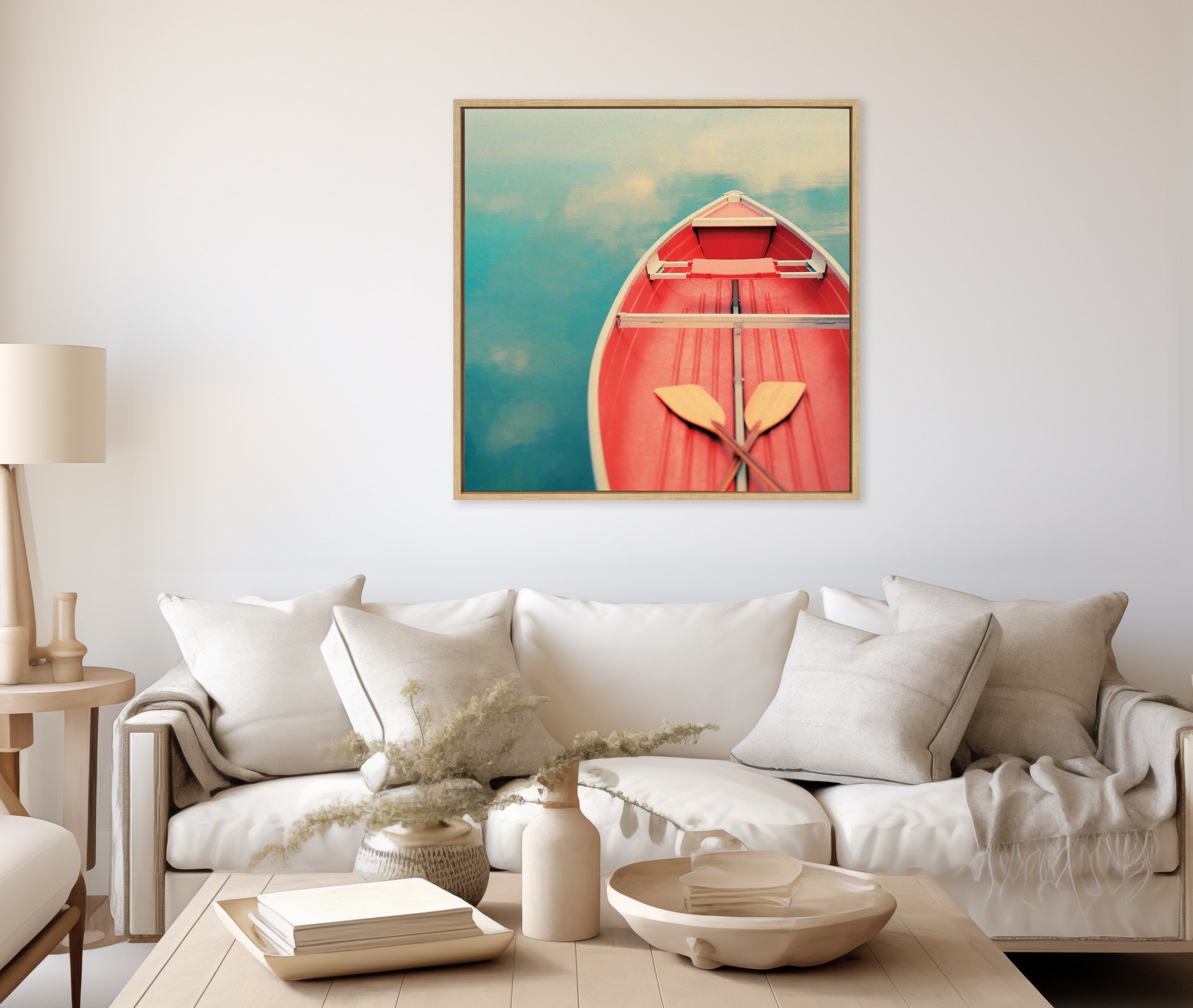 Sylvie Floating on a Cloud Framed Canvas by Alicia Bock