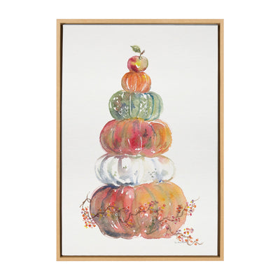 Sylvie Pumpkin Topiary Framed Canvas by kateandlaurel - product image 2 for Resin Society