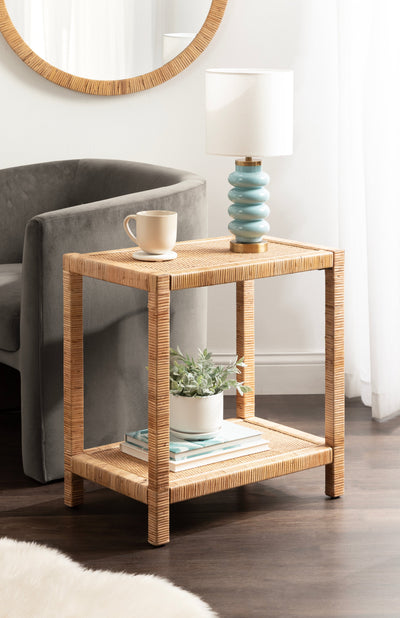 Rafina Rattan Rectangle Side Table