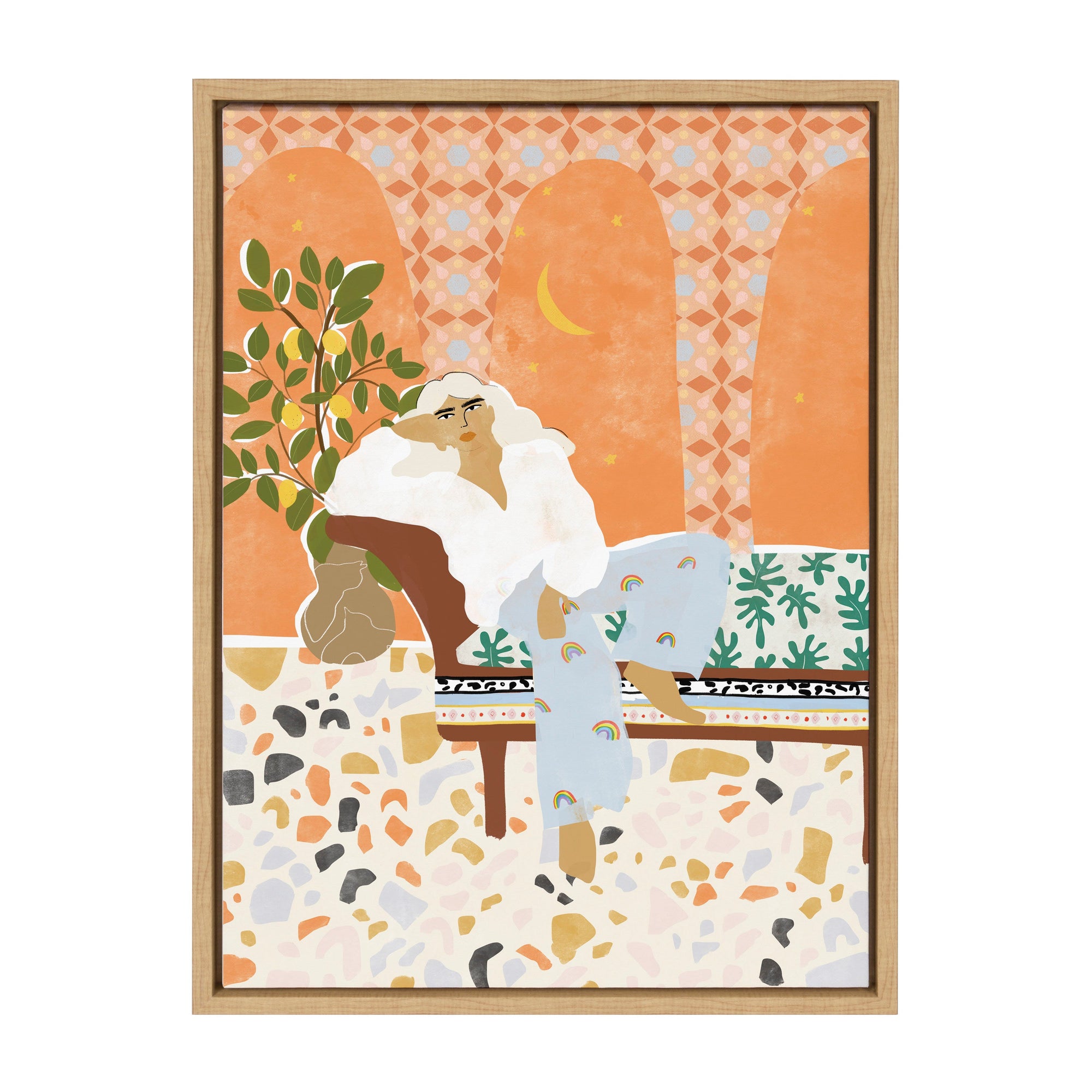 Sylvie Rainbow Framed Canvas by kateandlaurel - product image 9 for Resin Society