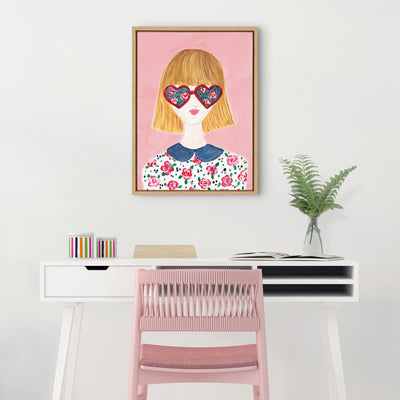 Sylvie Rose Glasses Framed Canvas by kateandlaurel - product image 6 for Resin Society