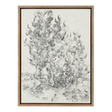 Sylvie Vincent van Gogh Cypresses 1889 BW Framed Canvas by The Art by kateandlaurel - product image 2 for Resin Society