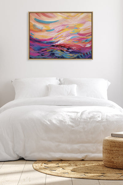 Sylvie Brush Strokes 90 Framed Canvas