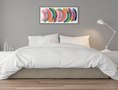 Sylvie Bright Abstract Framed Canvas by kateandlaurel - product image 5 for Resin Society