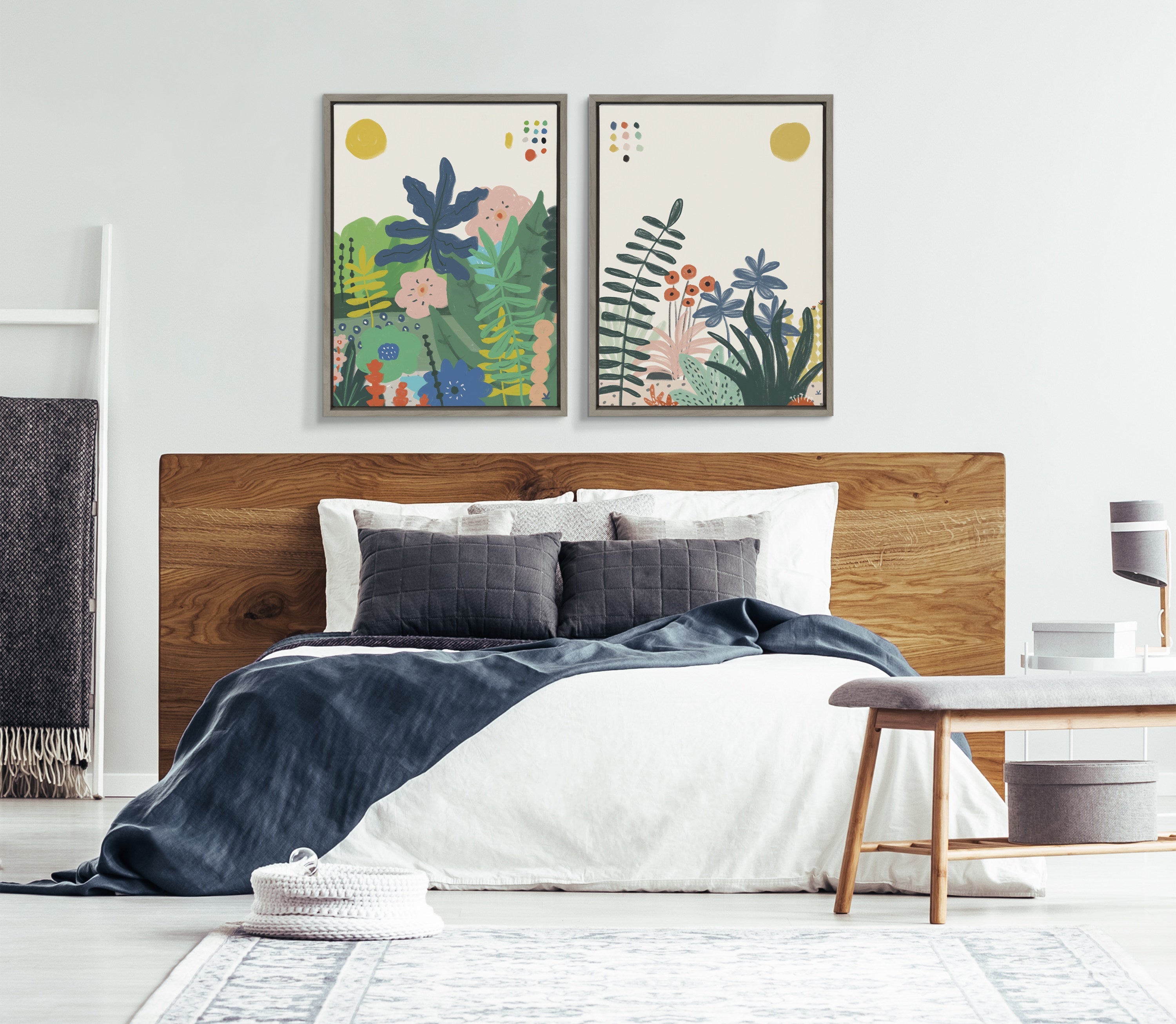 Sylvie Zen Garden 2 Framed Canvas by kateandlaurel - product image 11 for Resin Society