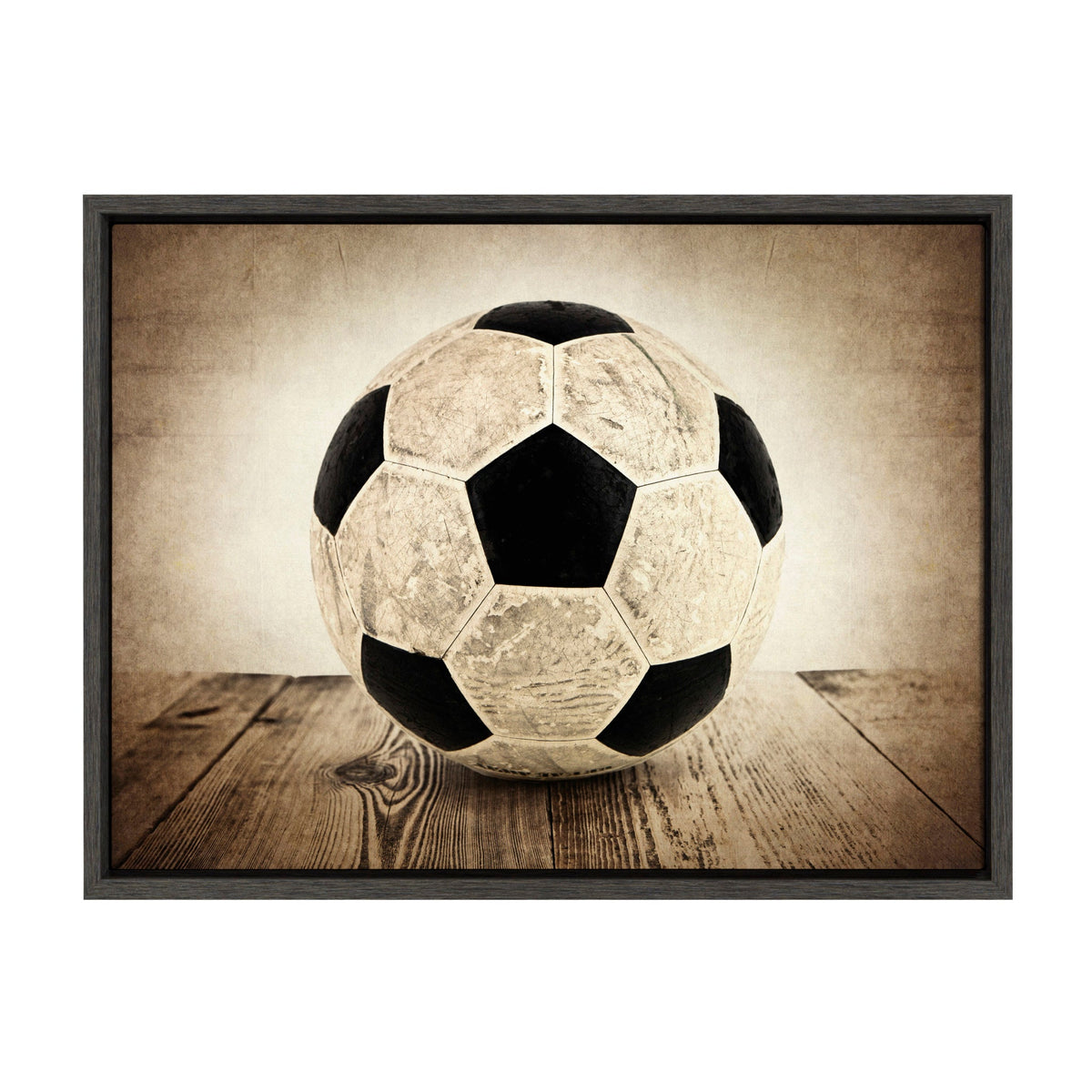 Sylvie Soccer On Wood Framed Canvas by kateandlaurel - main product image for Resin Society