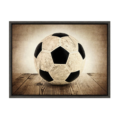 Sylvie Soccer On Wood Framed Canvas by kateandlaurel - main product image for Resin Society