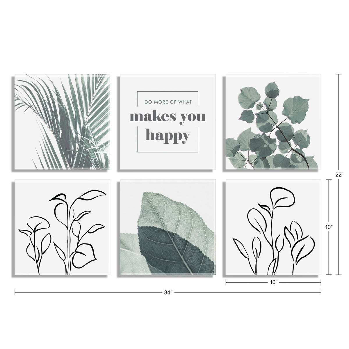 Botanical Greenery Floating Acrylic Set by kateandlaurel - product image 2 for Resin Society