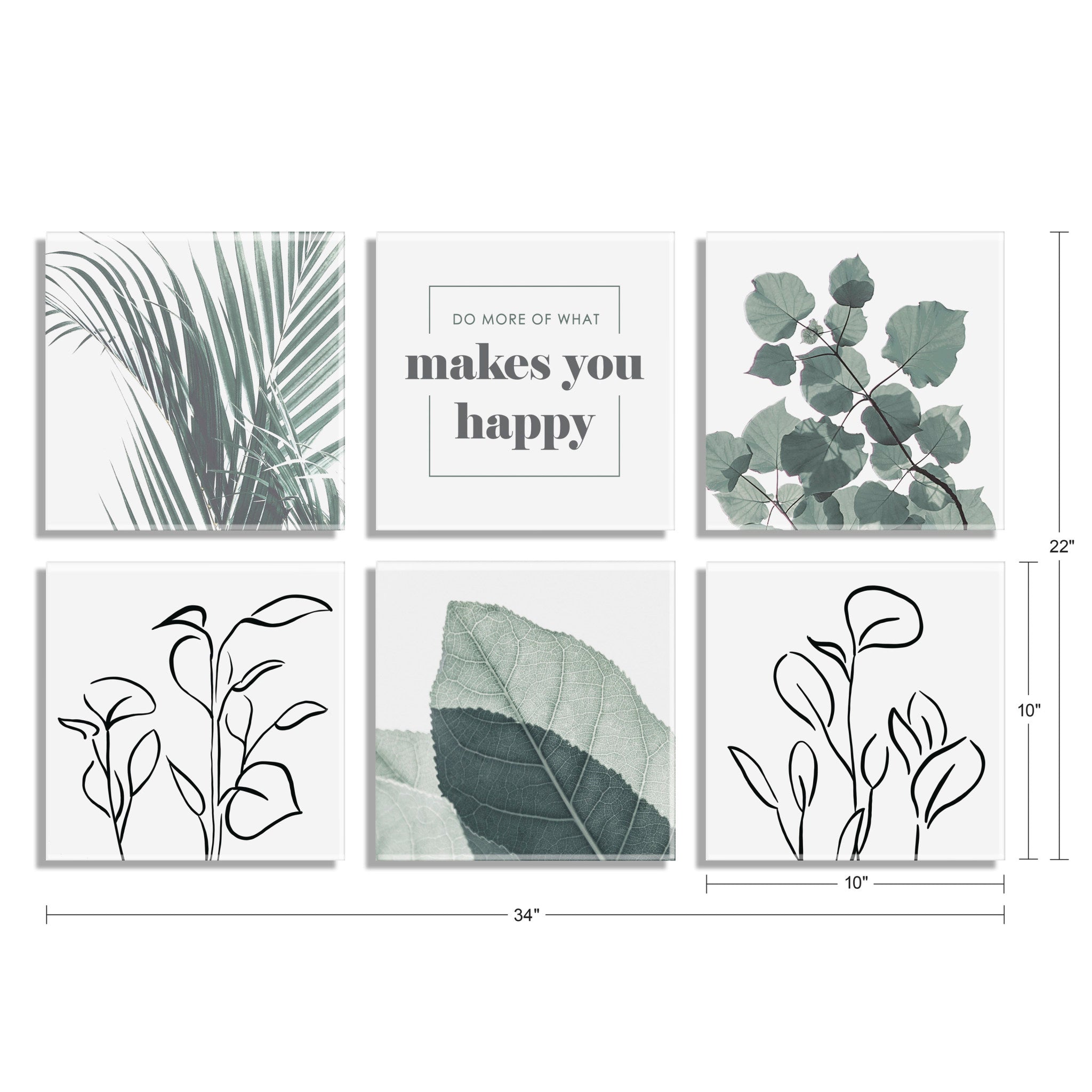 Botanical Greenery Floating Acrylic Set by kateandlaurel - product image 2 for Resin Society