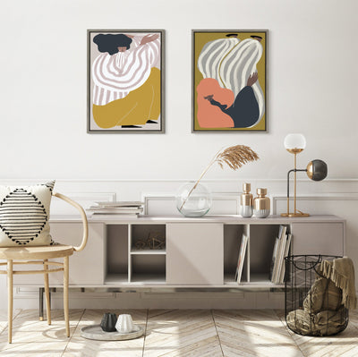 Sylvie Quarantine Series Portrait 1 Framed Canvas by Keely Reyes by kateandlaurel - product image 7 for Resin Society