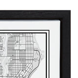 Sylvie Milwaukee Modern Map Framed Canvas by kateandlaurel - product image 3 for Resin Society