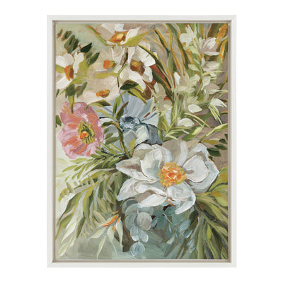 Sylvie Flower Garden Framed Canvas by Annie Quigley