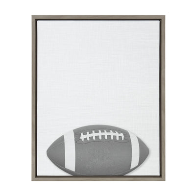Sylvie Football Portrait Framed Canvas, Gray 18x24 by kateandlaurel - main product image for Resin Society