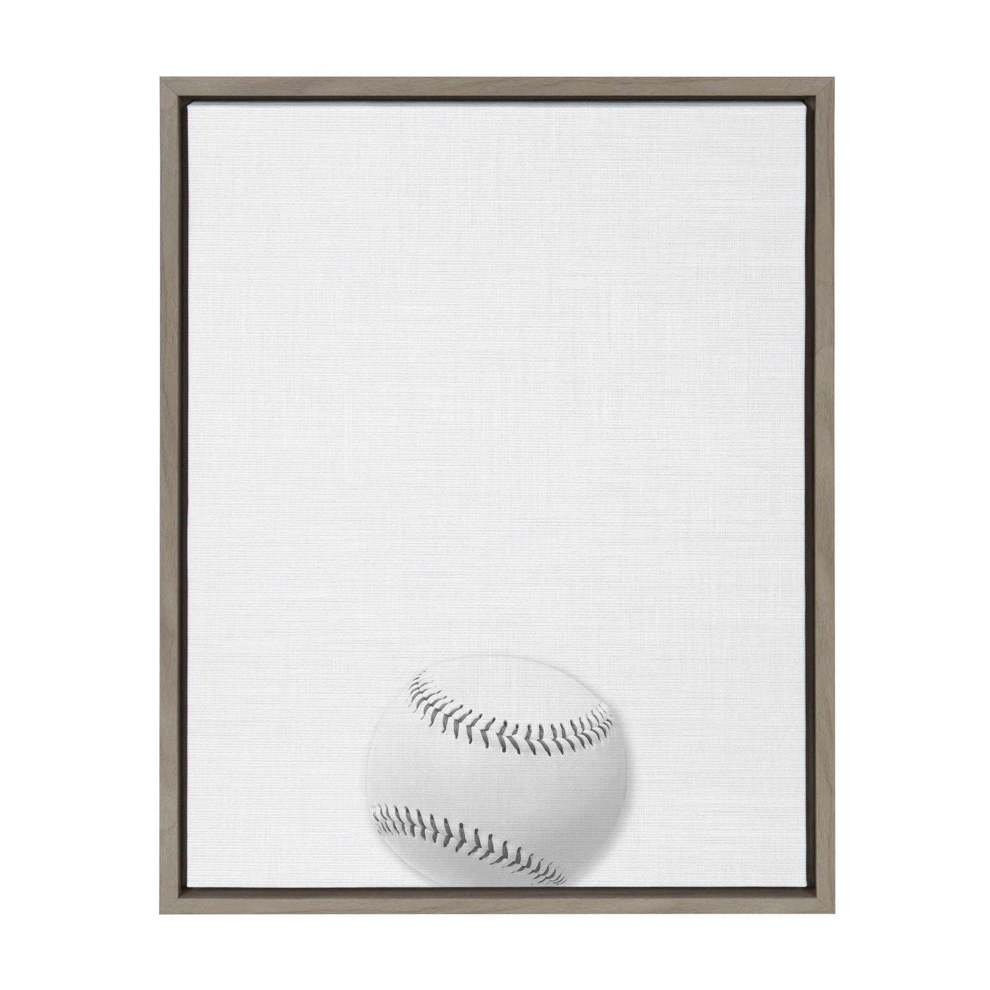 Sylvie Baseball Portrait Framed Canvas, Gray 18x24 by kateandlaurel - main product image for Resin Society