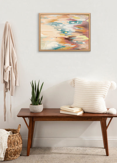 Blake Brushstroke 133 Framed Printed Glass by kateandlaurel - product image 11 for Resin Society