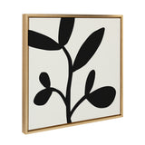 Sylvie Modern Botanical Neutral Abstract 2 Framed Canvas by kateandlaurel - product image 13 for Resin Society