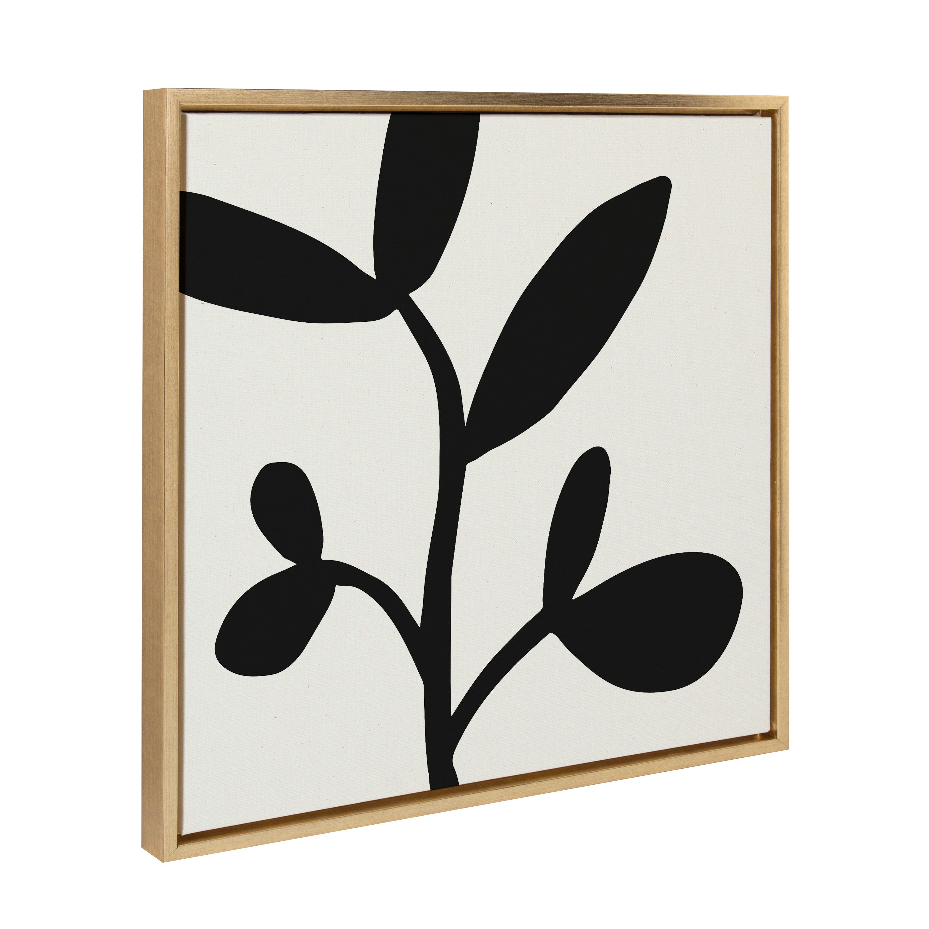 Sylvie Modern Botanical Neutral Abstract 2 Framed Canvas by kateandlaurel - product image 13 for Resin Society