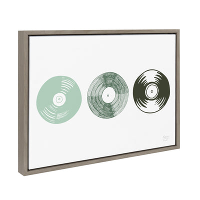 Sylvie Three Records Framed Canvas by kateandlaurel - product image 2 for Resin Society