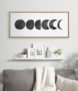 Sylvie Linear Moon Phases BW Framed Canvas by kateandlaurel - product image 6 for Resin Society