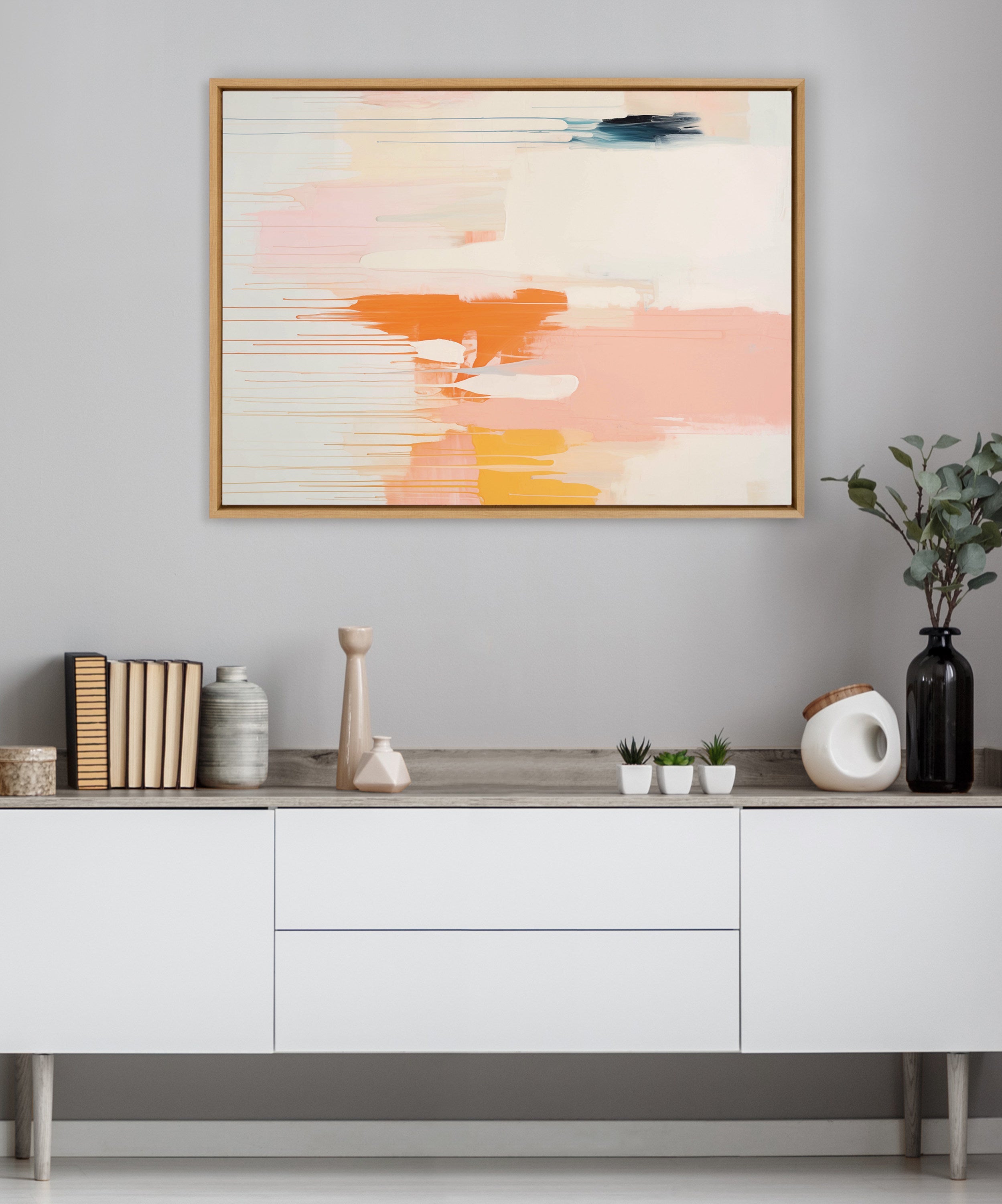 Sylvie Fiesta Abstract Framed Canvas by Amy Lighthall