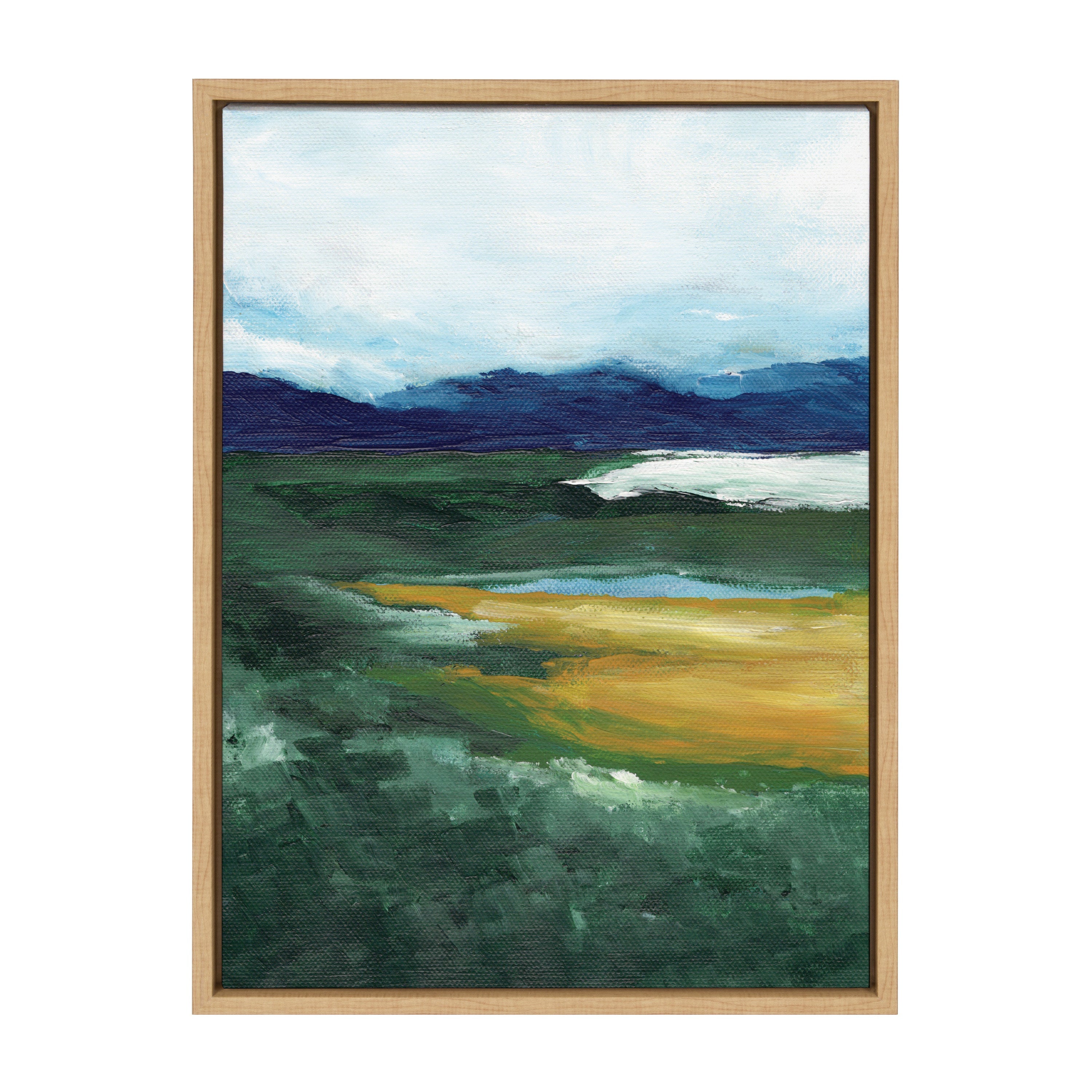 Sylvie Misty Green Framed Canvas by Nikita Jariwala
