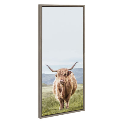 Sylvie Highland Cow Mountain Landscape Framed Canvas by The Creative by kateandlaurel - product image 7 for Resin Society